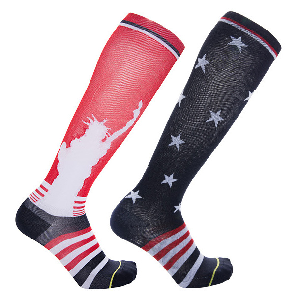 Outdoor Sports Hiking Compression Socks Nurse Pressure Socks Men Women Compression Stockings for Flight Flying Travel AB Sock Mismatched Socks